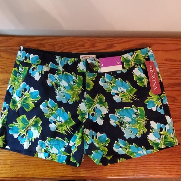 Merona Pants - NWT Navy Floral Shorts